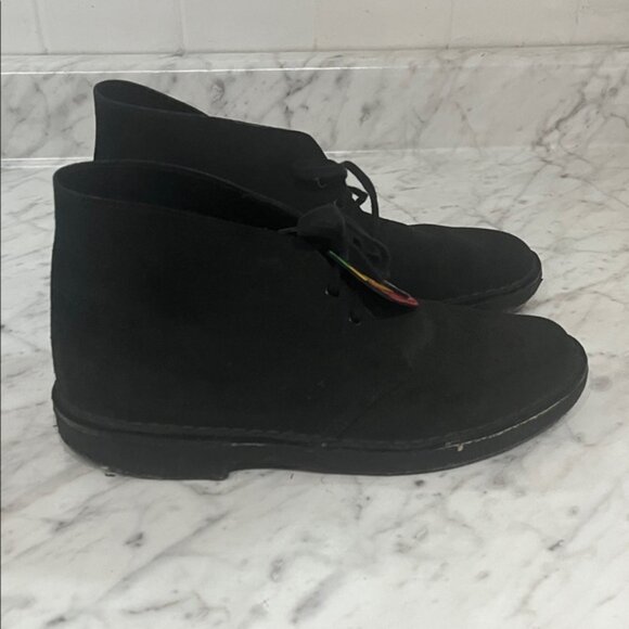 Clark's Original Black Suede Leather Desert Boot Men's Size 7 Preppy - Picture 2 of 11